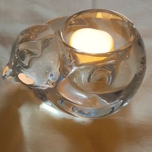 Indiana Glass Cat Votive Holder